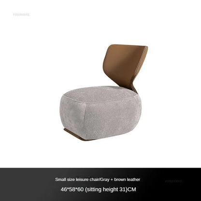 Modern Designer Leisure Living Room Chair Balcony Back Chair Living Room Furniture Nordic Luxury Small Apartment Lazy Sofa Chair