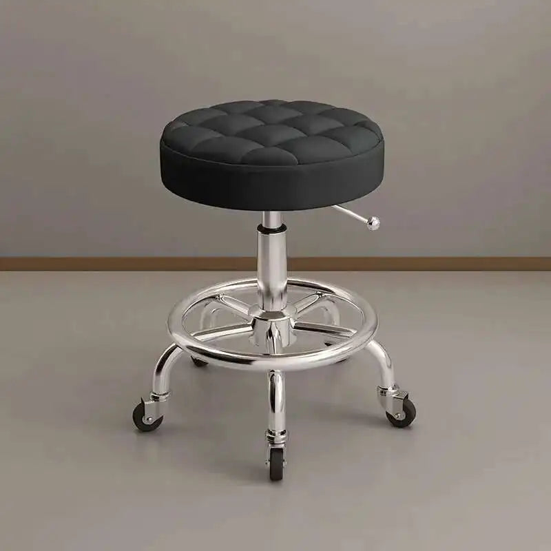 Aesthetic Hairdressing Chair Backrest Simple Rolling Rotating Barber Chair Portable Mocho Cadeira Barber Equipment MQ50BC
