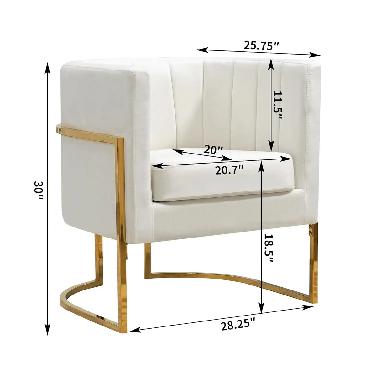 Velvet Modern Accent Chair, Upholstered Barrel Armchair Mid Century with Pillow for Living Room, Comfy Single, Customized