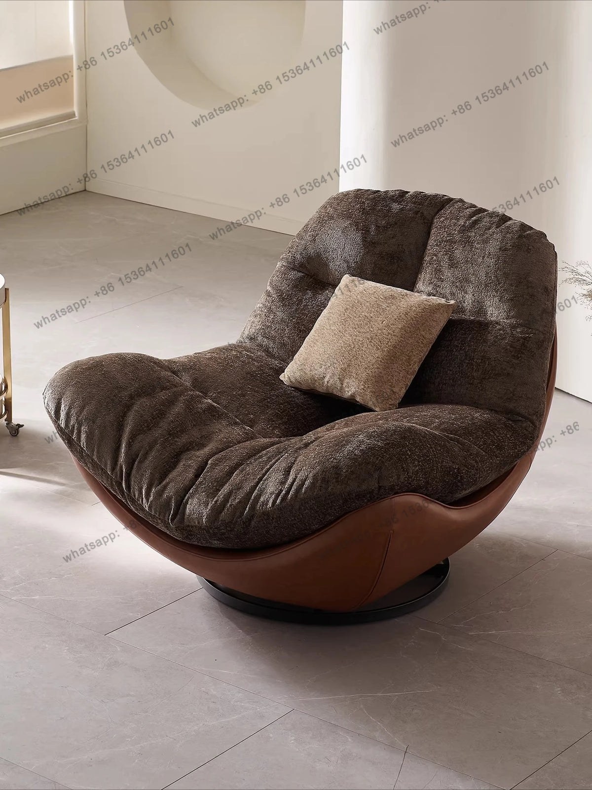 Italian minimalist lazy sofa chair modern simple living room bedroom home balcony swivel chair