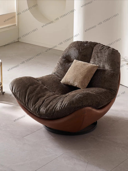 Italian minimalist lazy sofa chair modern simple living room bedroom home balcony swivel chair