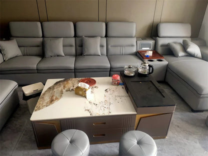 Luxury Leather Living Room Sofas Italian Home Sofa Bed Recliner Modern Designer Ergonomic Back Sofa Living Room Furniture