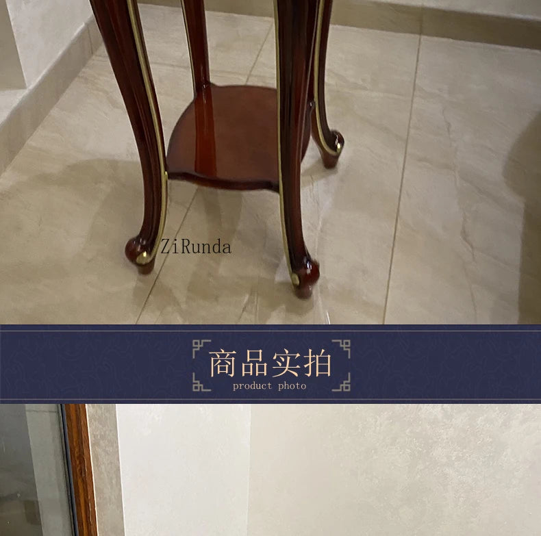 Solid wood flower stand, living room coffee table, piano paint rack, high-end furniture