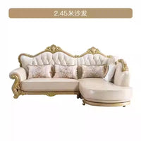 Furniture for small-sized apartments Style, Solid Wood Carved Floral Design, Spacious Deep Seating for Living Room