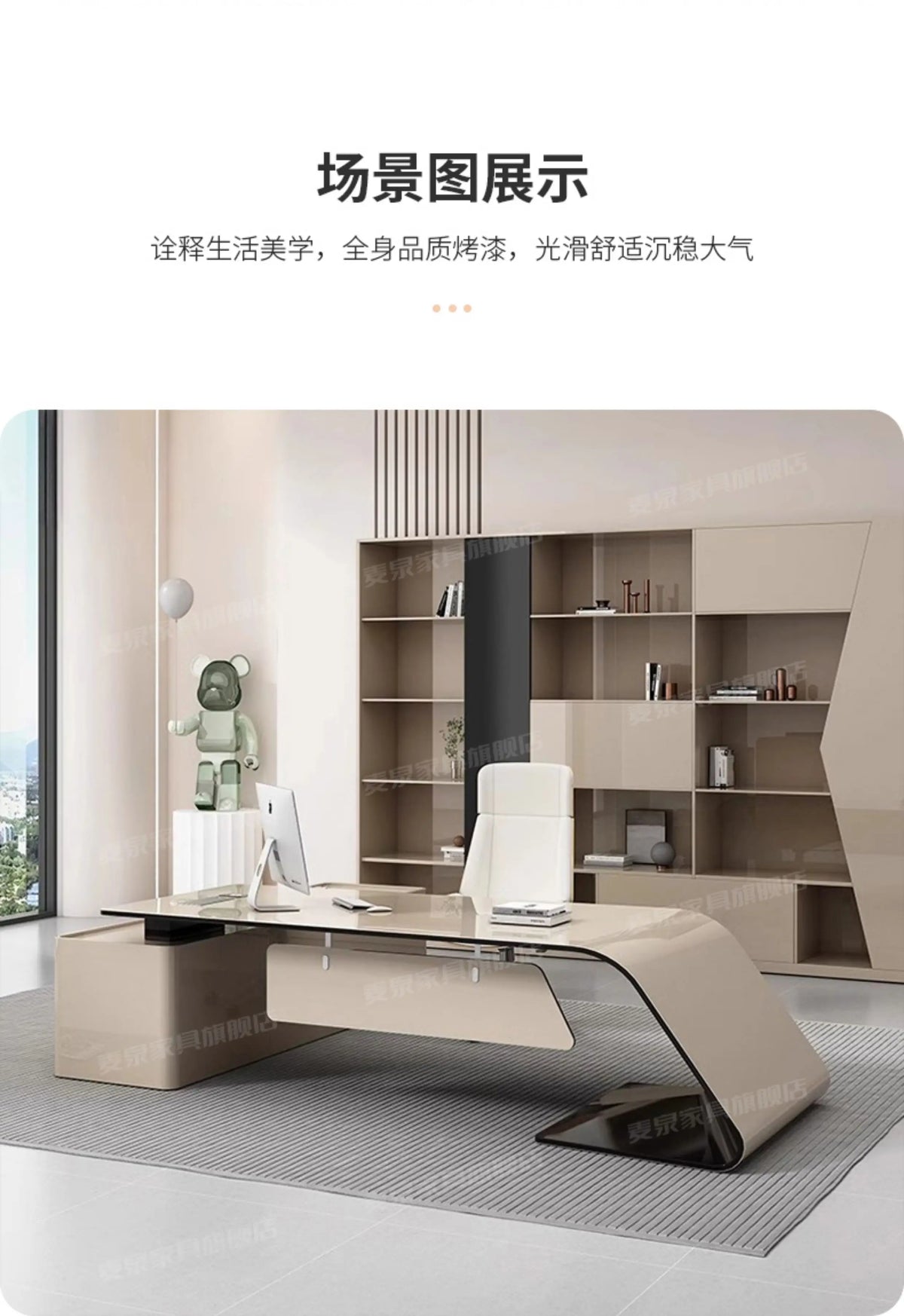 Luxury Home Office Desk Computer Gaming Shelves Folding Large Office Desk Executive Reception Mesas Escritorio Trendy Furniture