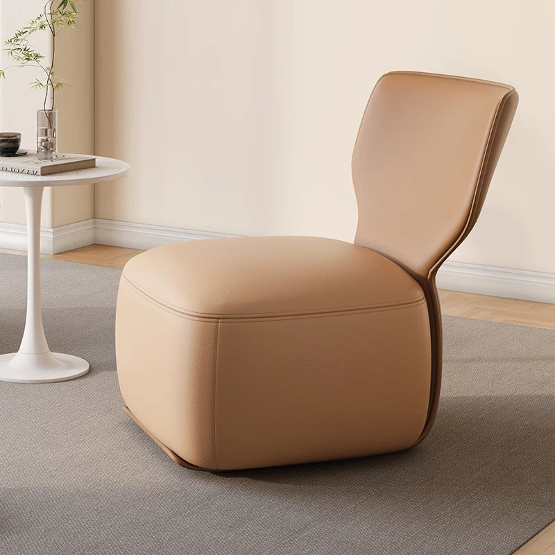 Single Sofa Chair Cream Wind Lazy Sofa Backrest Small Chair Living Room Balcony Leisure Chair Luxury Modern Sofa Furniture