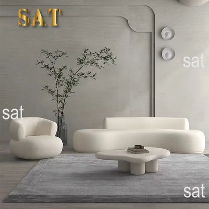 # Hot Minimalist Luxury Para Sala Three-Seat Sofa Set Furniture White Juego De SofasCouch Living Room Corner Boucle Curved Sofa