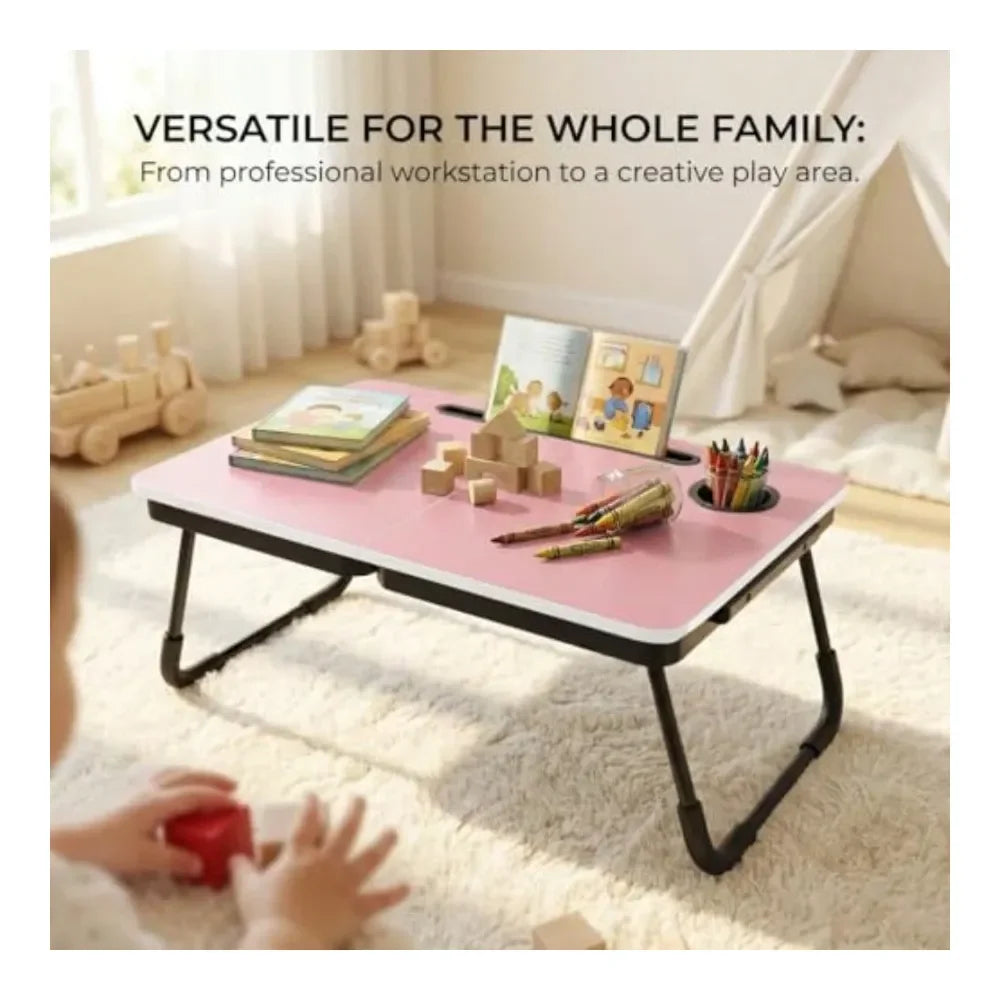 Laptop Bed Desk For Couch Sofa Large Lap Desk Tray Table With Cup Holder And Tablet Slot Portable Notebook Stand For Eating Wri