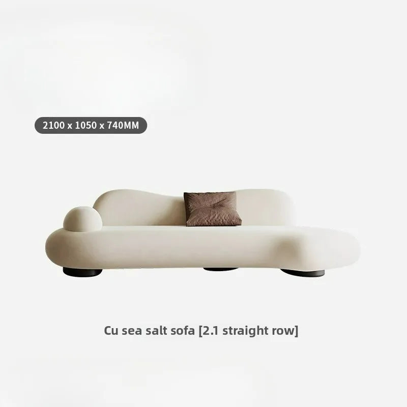 Fabric sofa curved living room size apartment Italian minimalist designer
