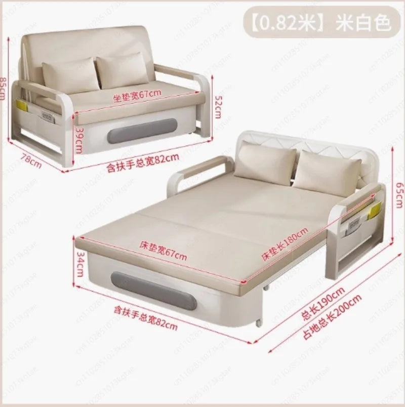 Multi-Functional Sofa Bed, Foldable Convertible Couch for Small Spaces, Modern Futon for Living Room, Balcony, Apartment