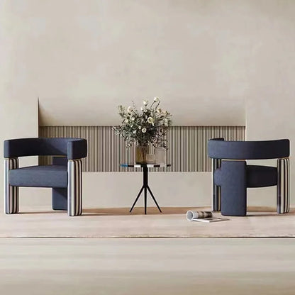 Modern simple fabric negotiation leisure sofa chair designer single  Internet celebrity  Nordic metal leisure chair