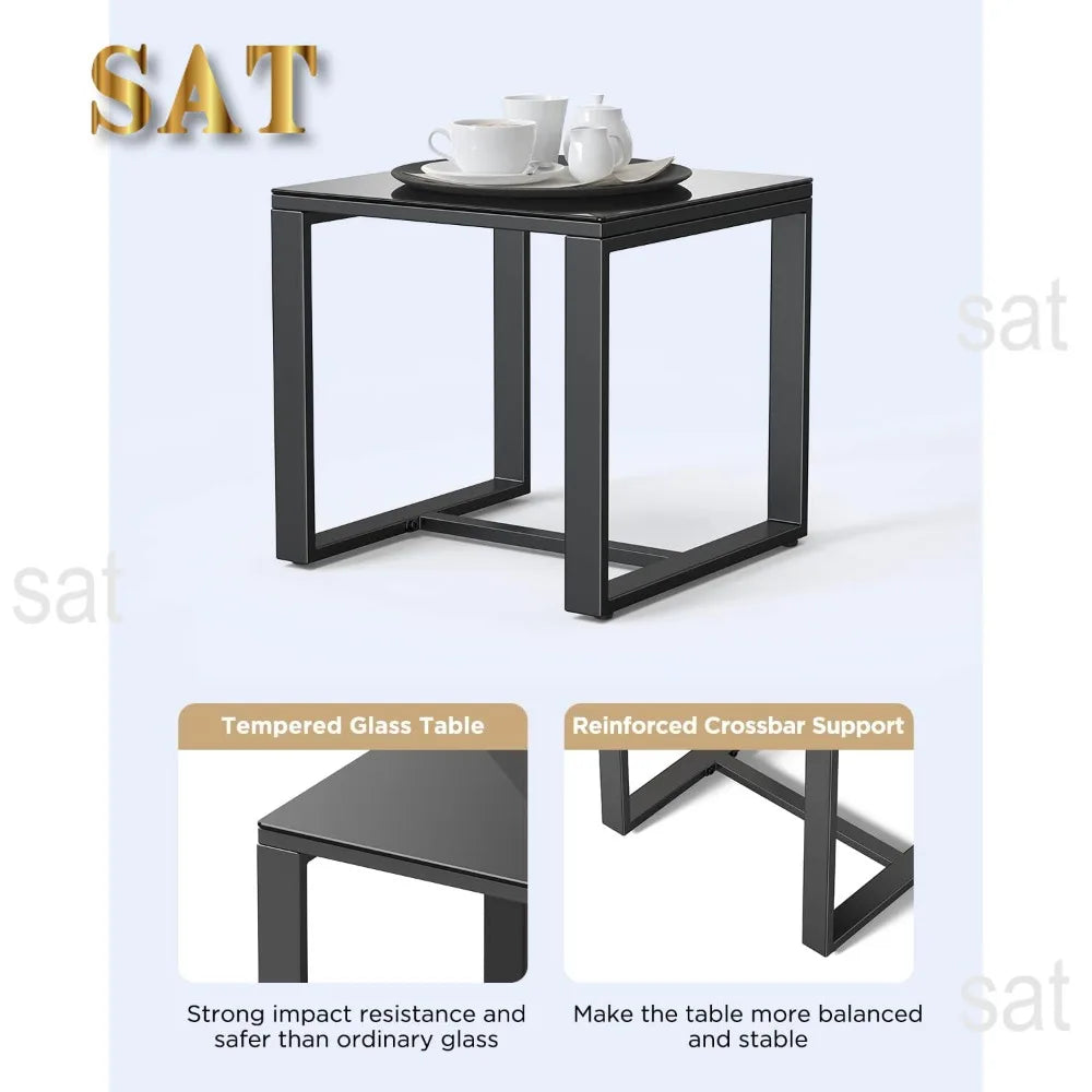 %a Patio Furniture Set Rocking Bistro Set Outdoor Rattan Conversation with Coffee Table for Garden Balcony Backyard