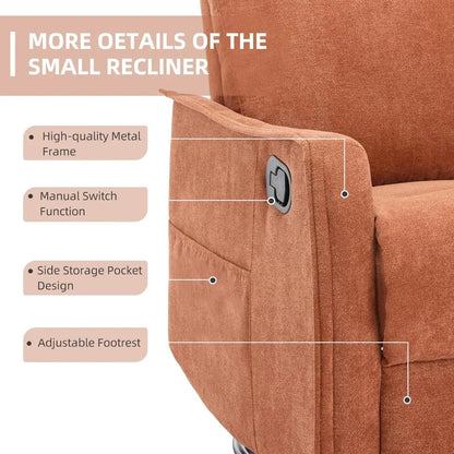 360 Swivel Rocking Recliner Chair for Adults, Nursery Rocking Chair with Heat and Massage, Glider Reclining Chair, Customized