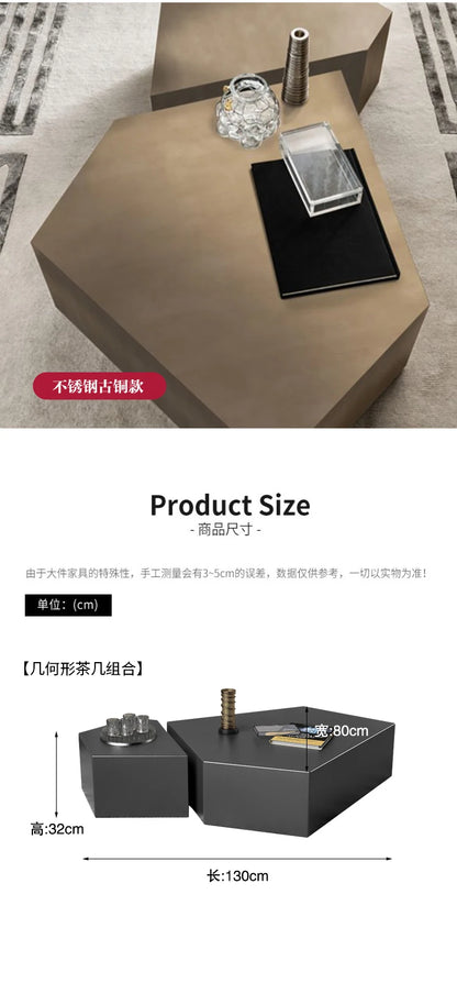 Glam Simple Coffee Table Ornaments Frame Design Storage Coffee Table Modern Aesthetic Meubles De Salon House Accessories