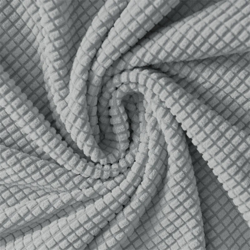 Pure Color Curved Chair Cover Polar Fleece Duckbill Chair Cover Chair Slipcover Elastic Seat Covers for Kitchen Hotel Office