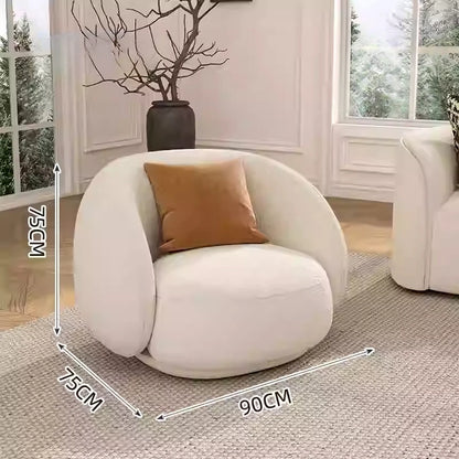 Modern Relaxing Curved Reception Cream Aesthetics Simple Living Room Sofa Minimalist Rest Light Luxury Muebles Home Furniture