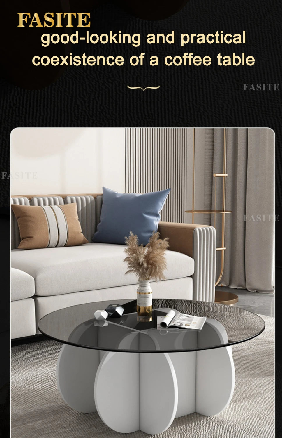 Unique Display Coffee Table Clear Ornaments Aesthetic Minimalist Coffee Table Luxury Design Mesa Centro Salon Home Furniture