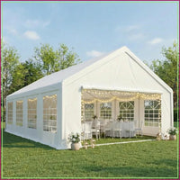 20x30 Party Tent Heavy Duty Wedding Canopy Waterproof Outdoor Event Shelter with Sidewalls White