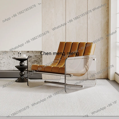Living room home hotel homestay Italian leather jacket minimalist designer acrylic single sofa leisure sofa chair