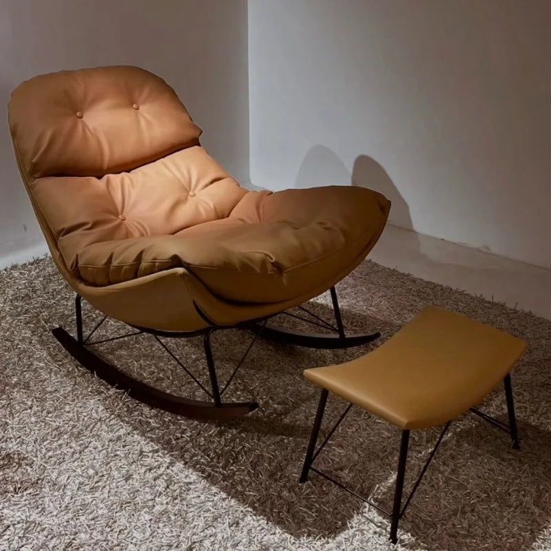 Premium light luxury lazy rocking chair sedentary without collapsing living room single sofa chair