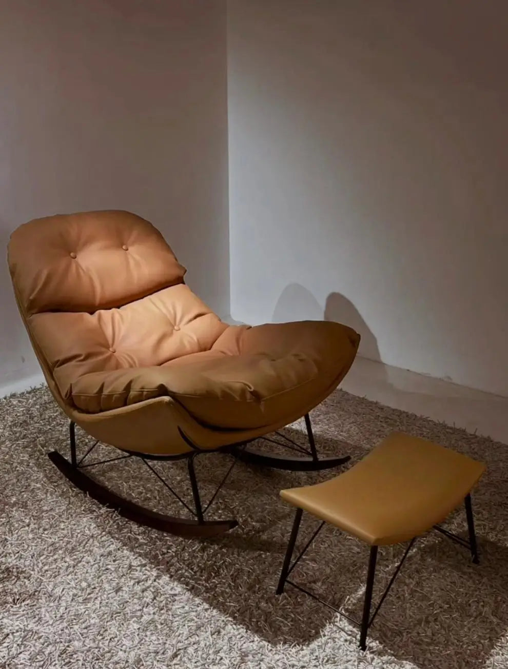 Premium light luxury lazy rocking chair sedentary without collapsing living room single sofa chair