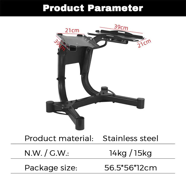 High Quality Portable and Foldable Save Space Adjustable Dumbbell Stand