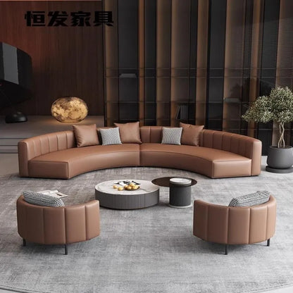 lobby curved sofa light luxury sales office negotiation beauty salon club reception lounge area sofa combination
