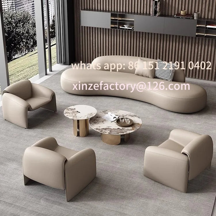 Customizable Reception Negotiation Sofa Set for Living Hotel Lobby Club Exhibition Hall Guest Sales Office