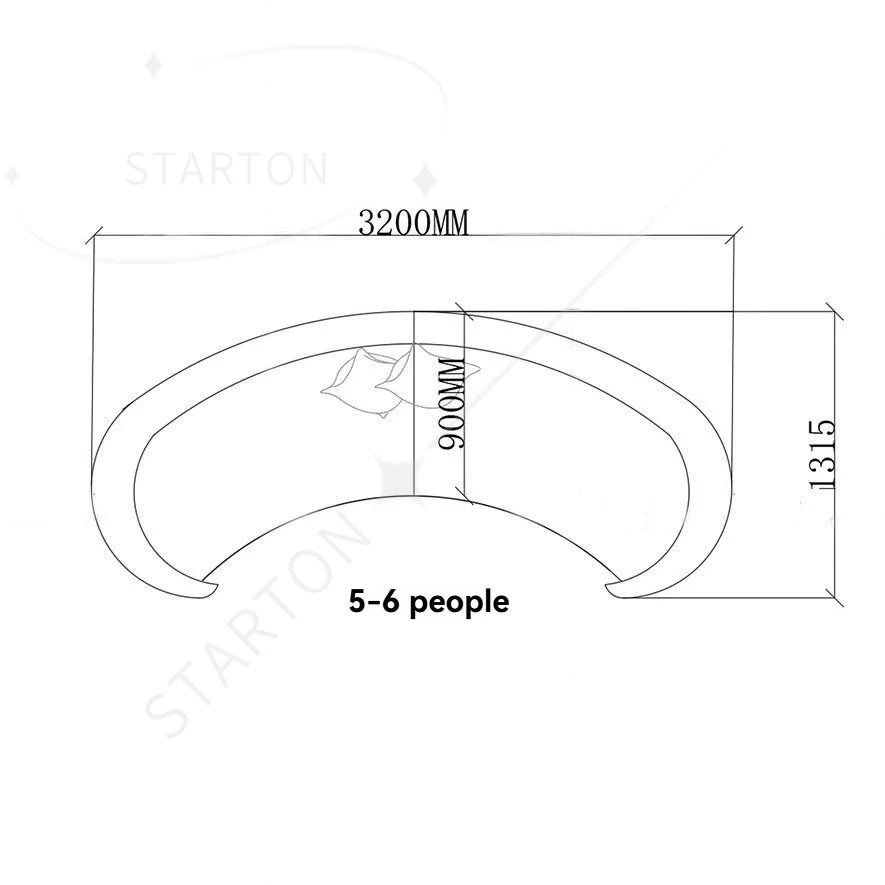 MODULAR Designer Curve Sofa Set Teddy Fabric Reclining Rectangle Couch for Hotel Lobby Living Room Furniture
