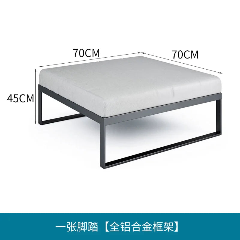 Outdoor Sofa Courtyard Garden Terrace Waterproof Sunscreen Hotel Outdoor Leisure Furniture Combination