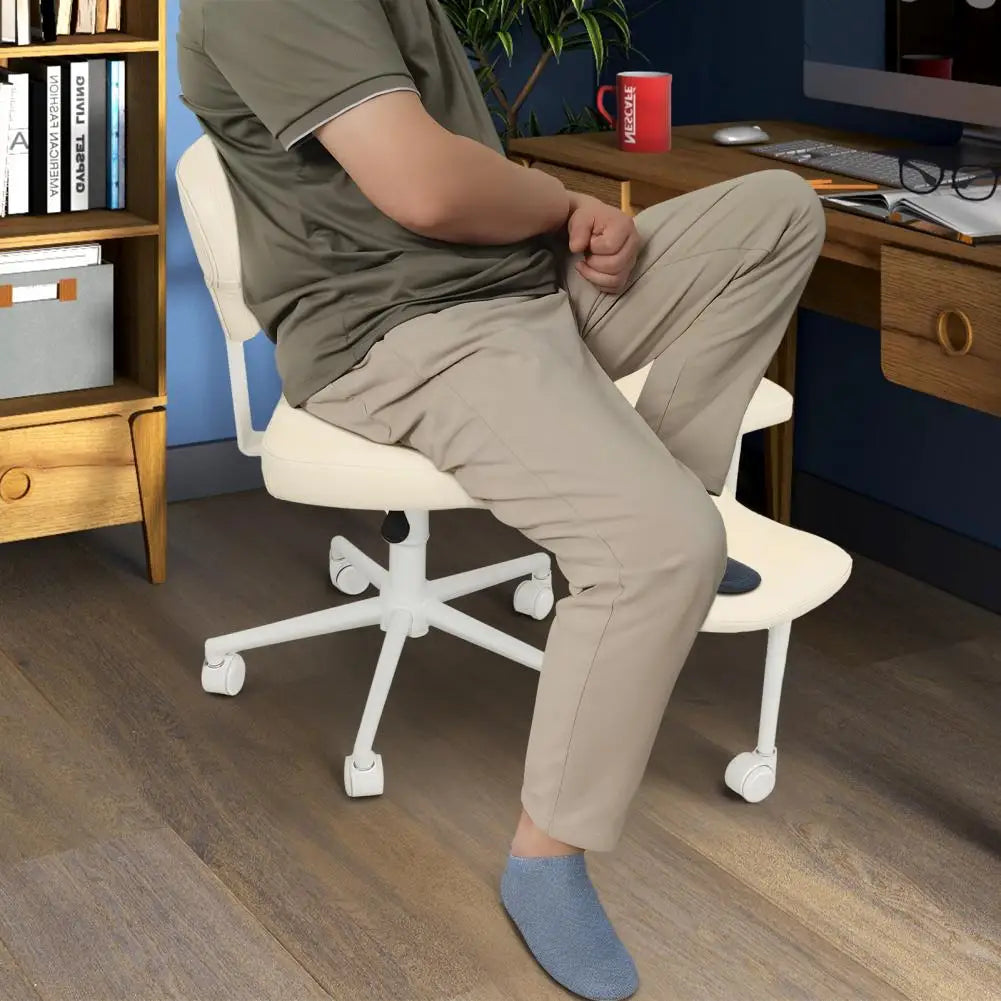 Height Adjustable Criss-Cross Desk Chair with Wheels And Lumbar Support Fidget-Friendly Office Chair for Dynamic Comfort