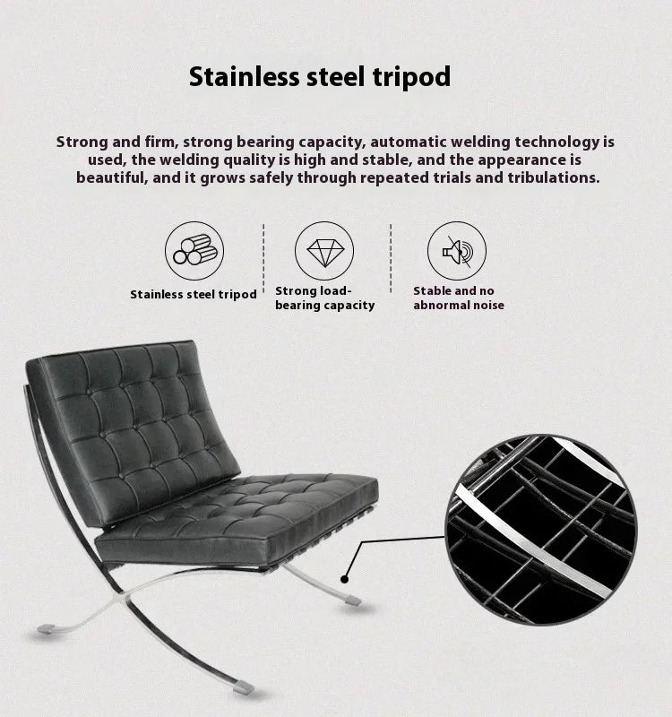 Barcelona Chair Nordic Single Sofa Italian Designer Seat Personality Lounge Chair Lounge Chair Retro Chairs designer chair