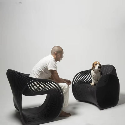 Luxury Design Showroom Display Furniture Designer Furniture Single Sofas Wood Art Chair Italy for Home Hotel