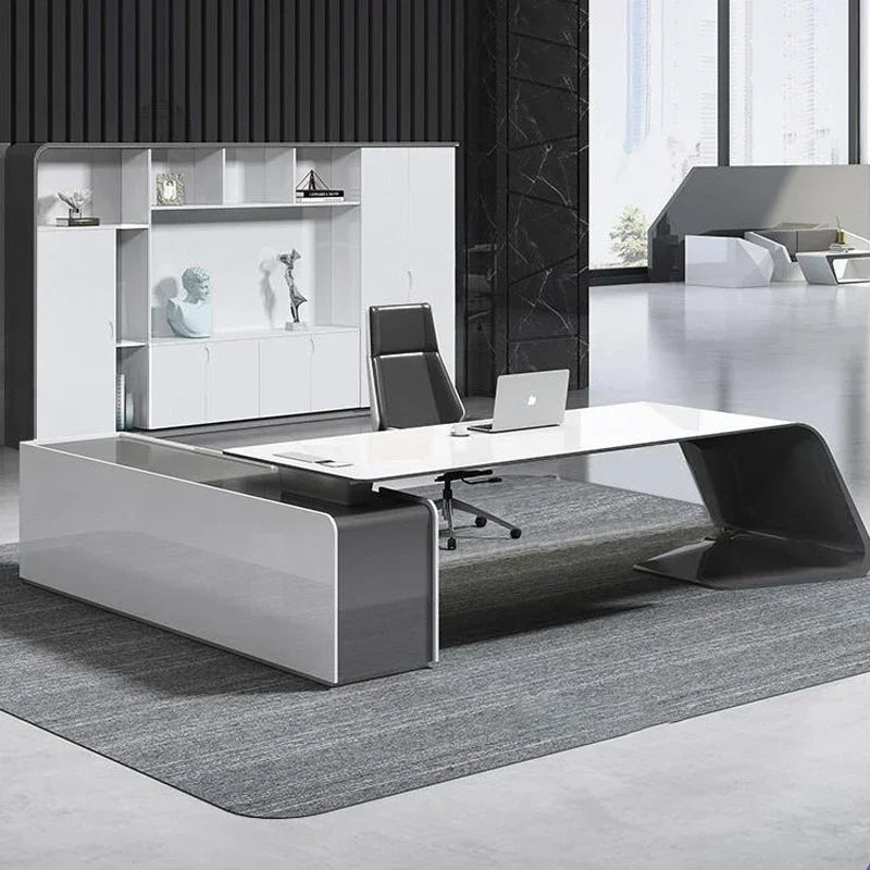Minimalist Luxury High-end Designer Office Desk Fashionable High-end Modern Simple European Aesthetic Scrivania Trendy Furniture