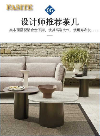 Nordic Outdoor Sofa Rattan Cafe Courtyard Villa Hotel Garden