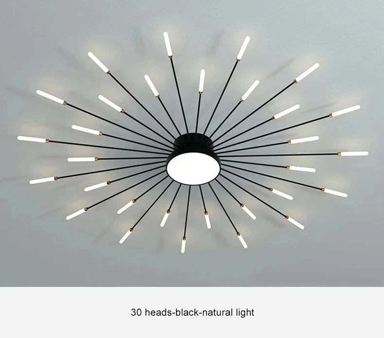 Creative Fan Shaped LED Ceiling Lamp Modern Living Room Light Home Decor Dining Bedroom Kids Room Interior Ceiling Pendant Lamp