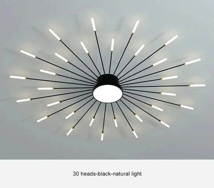 Creative Fan Shaped LED Ceiling Lamp Modern Living Room Light Home Decor Dining Bedroom Kids Room Interior Ceiling Pendant Lamp