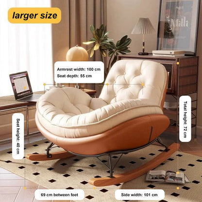 Lazy Sofa Rocking Chair Bedroom Lounge Chair Carefree Adult Living Room Single Balcony Leisure Rocking Chair Recliner Chairs