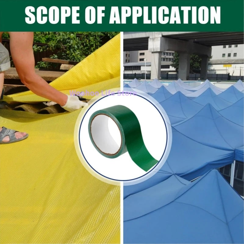 Waterproof Tent Repair Tape Outdoor Universal Awning Patch Tape for Camping Heavy Duty PVC Tarpaulin Repair Tape 5x10M Survival