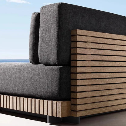 Nordic, outdoor, sofa, hotel, coffee table, outdoor, open-air, villa, solid wood, sofa, combination, courtyard, furniture