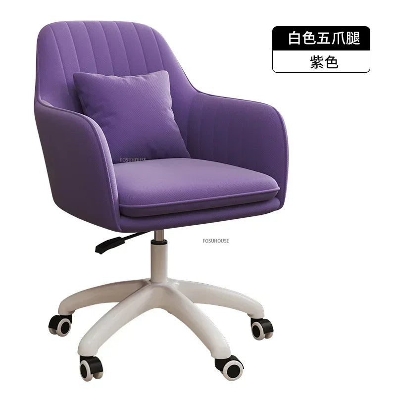 Modern pink Office Chairs Home Bedroom Leisure gaming chair for Office Furniture Comfortable Back Lift Swivel computer Chair K