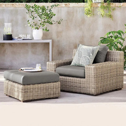 Outdoor sofa courtyard garden terrace leisure waterproof sunscreen art villa rattan furniture combination