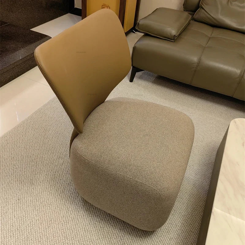 Modern Designer Leisure Living Room Chair Balcony Back Chair Living Room Furniture Nordic Luxury Small Apartment Lazy Sofa Chair
