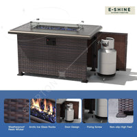 Modern Patio Rattan Sofa Set PE Wicker Sectional Sofa Set High Quality Rattan Outdoor Furniture Set with Fire Pit