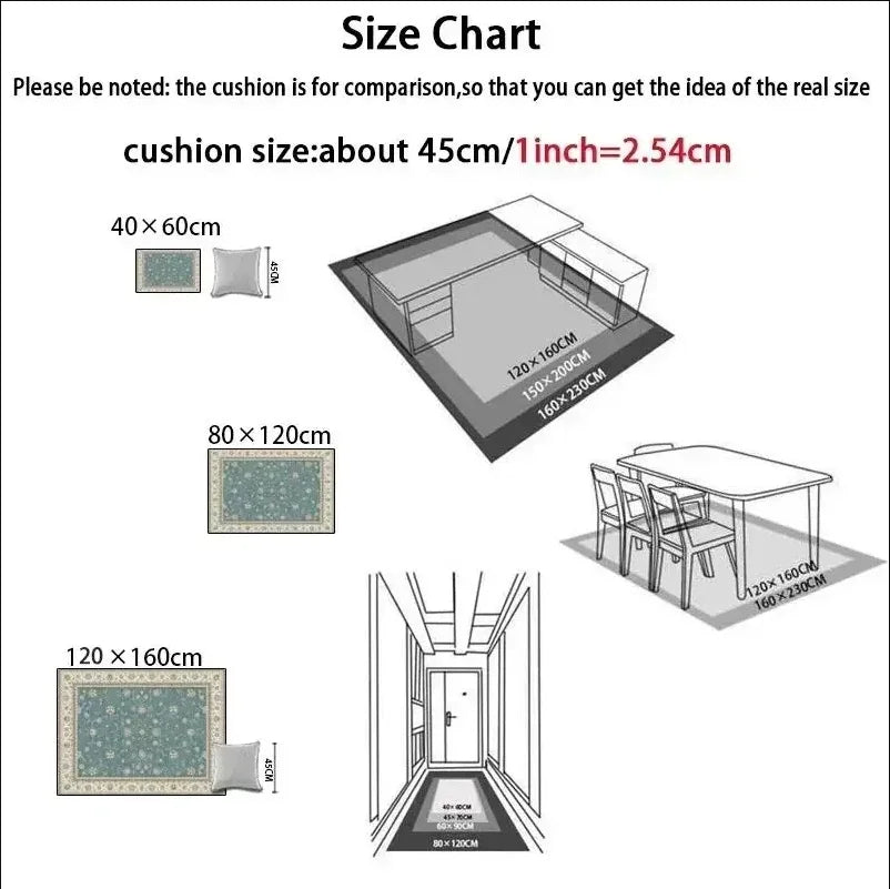 VIKAMA  Carpet Living Room Insulation Sofa Coffee Table Rug Bedroom Cushion Modern Minimalist Floor Mat Home Decoration