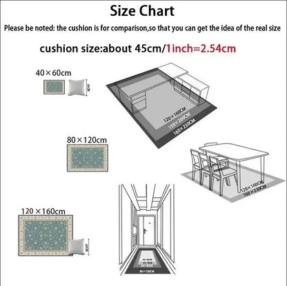 VIKAMA  Carpet Living Room Insulation Sofa Coffee Table Rug Bedroom Cushion Modern Minimalist Floor Mat Home Decoration