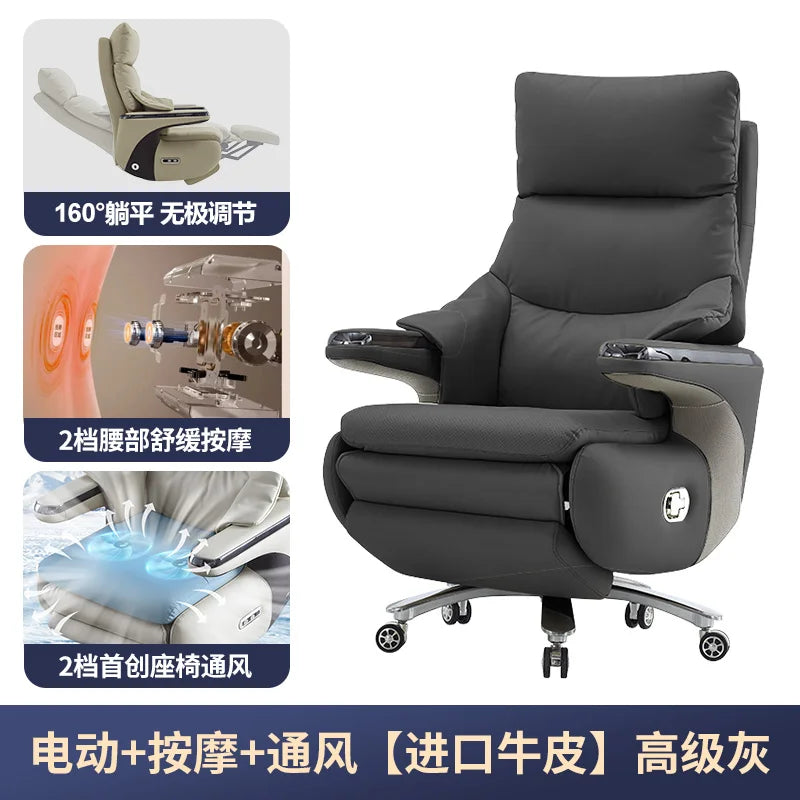 Swivel Beige Office Chair Reclining Adjustable Designer Relaxing Office Chairs Comfortable Wheels Gaming Stuhl Home Furniture