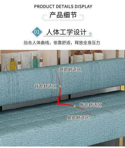 Furniture Barber Shop Sofa Waiting Salon Special Chair Hair Salon Rest Area Stainless Steel Sofa Chair