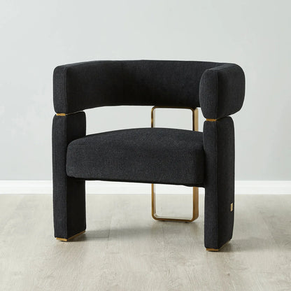 Modern simple fabric negotiation leisure sofa chair designer single  Internet celebrity  Nordic metal leisure chair
