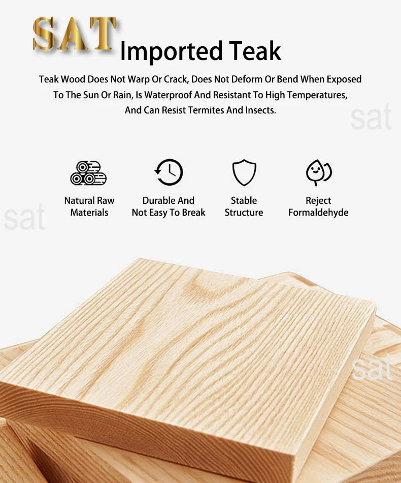 #2024 New Product Teak Table With Outdoor Sofa Set Leisure Villa Courtyard Garden Furniture